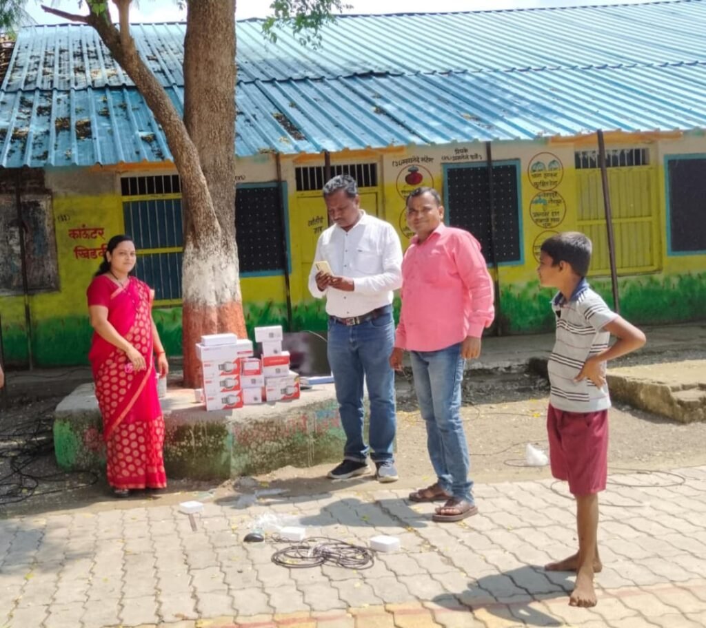 वढोदातील जि.प.च्या मराठी शाळेत बसविले सीसीटीव्ही कॅमेरे