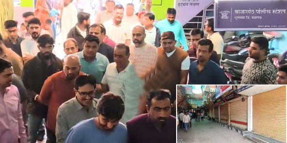 Bhusawal:भुसावळ शहरात पार्किंग वादामुळे वाहतुकीला धक्का Bhusawal: Traffic disrupted due to parking dispute in Bhusawal city