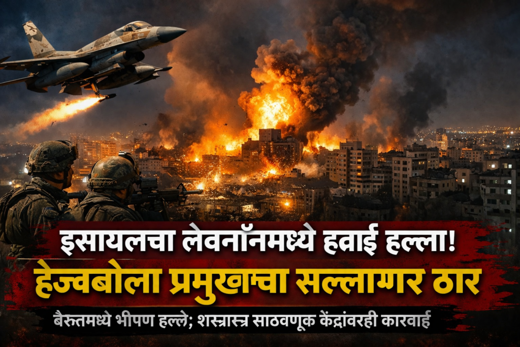 इस्रायलचा बैरुतवर भीषण हवाई हल्ला; हेझबोला प्रमुखाचा सल्लागार ठार, युद्धविरामाला फाशी