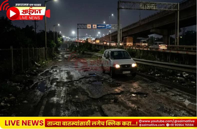 नवी मुंबई विमानतळ मार्गावर समस्यांचा डोंगर उड्डाणपूल असुरक्षित, प्रवास धोकादायक